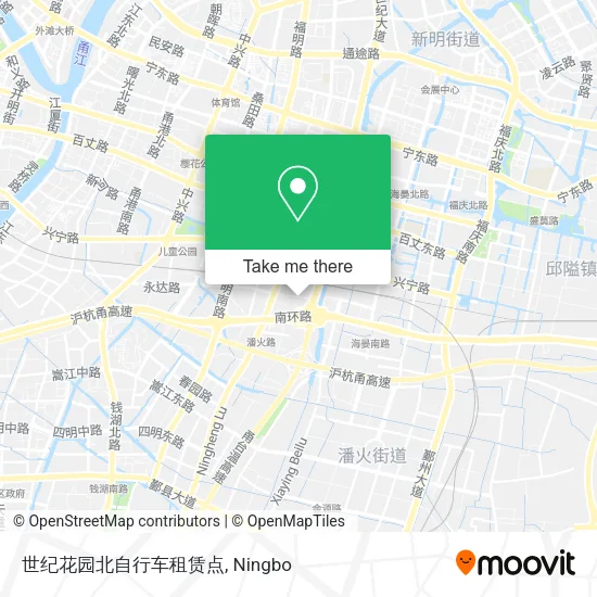 世纪花园北自行车租赁点 map