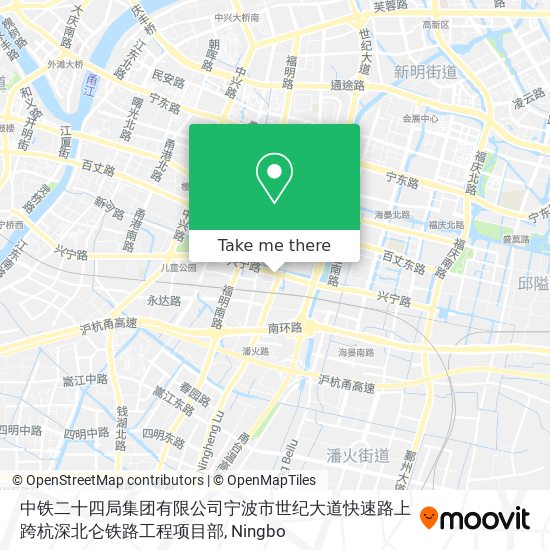 中铁二十四局集团有限公司宁波市世纪大道快速路上跨杭深北仑铁路工程项目部 map