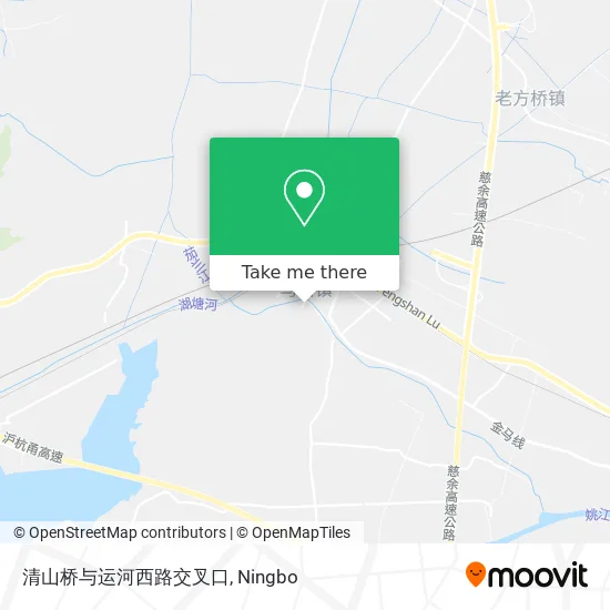 清山桥与运河西路交叉口 map