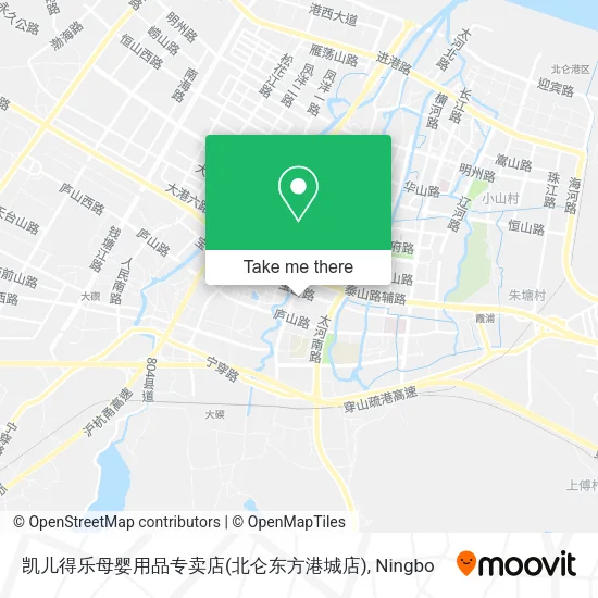 凯儿得乐母婴用品专卖店(北仑东方港城店) map
