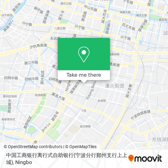 中国工商银行离行式自助银行(宁波分行鄞州支行上上城) map