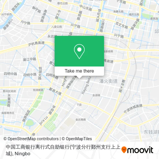 中国工商银行离行式自助银行(宁波分行鄞州支行上上城) map