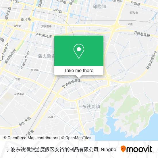 宁波东钱湖旅游度假区安裕纸制品有限公司 map
