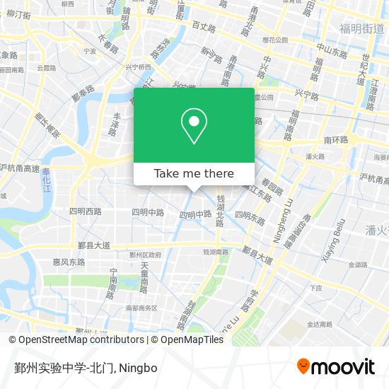 鄞州实验中学-北门 map
