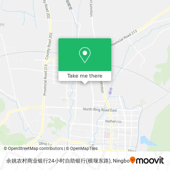 余姚农村商业银行24小时自助银行(横堰东路) map
