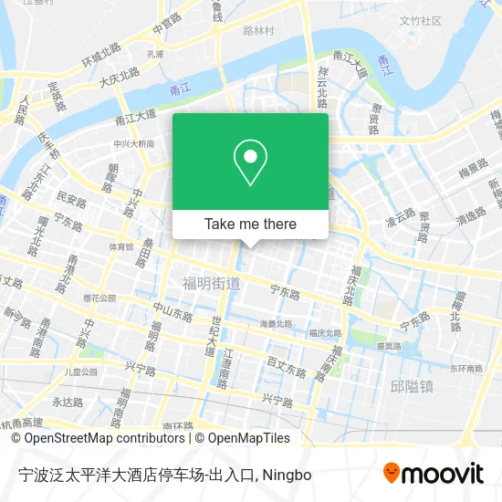 宁波泛太平洋大酒店停车场-出入口 map