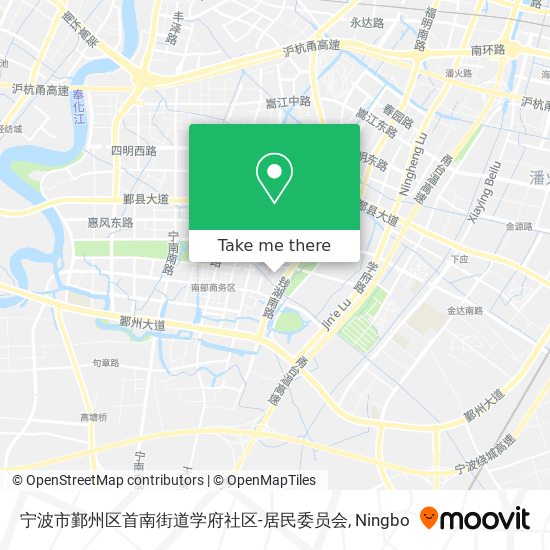 宁波市鄞州区首南街道学府社区-居民委员会 map