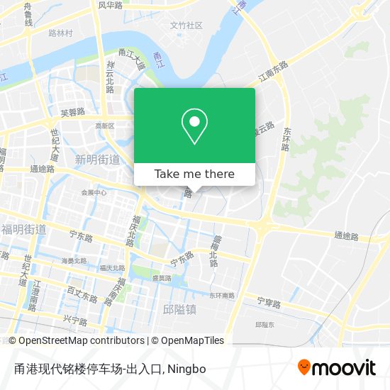 甬港现代铭楼停车场-出入口 map