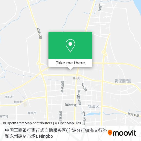 中国工商银行离行式自助服务区(宁波分行镇海支行骆驼东州建材市场) map
