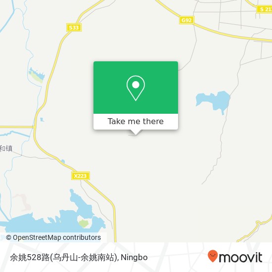 余姚528路(乌丹山-余姚南站) map