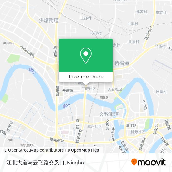 江北大道与云飞路交叉口 map