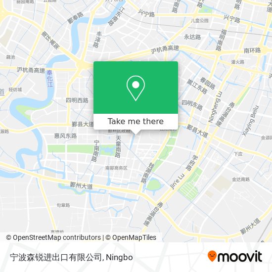 宁波森锐进出口有限公司 map