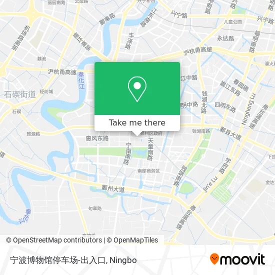 宁波博物馆停车场-出入口 map