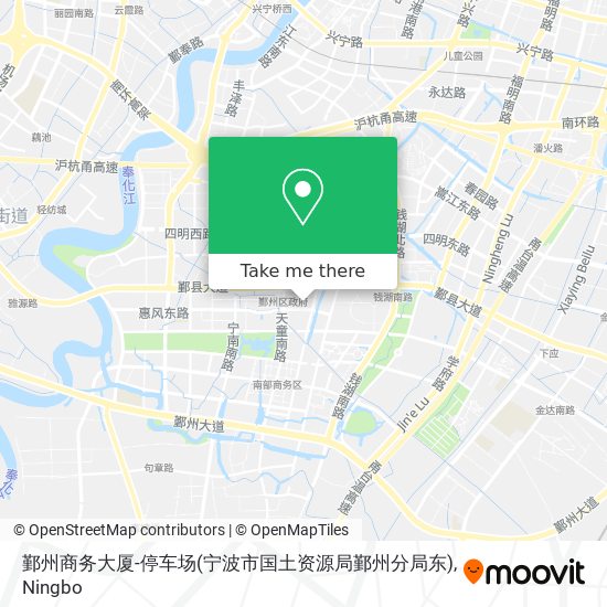 鄞州商务大厦-停车场(宁波市国土资源局鄞州分局东) map