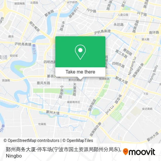 鄞州商务大厦-停车场(宁波市国土资源局鄞州分局东) map