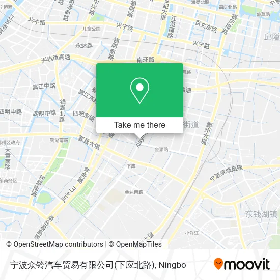 宁波众铃汽车贸易有限公司(下应北路) map