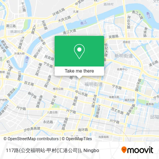 117路(公交福明站-甲村(汇港公司)) map
