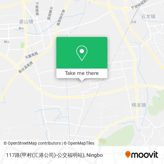 117路(甲村(汇港公司)-公交福明站) map