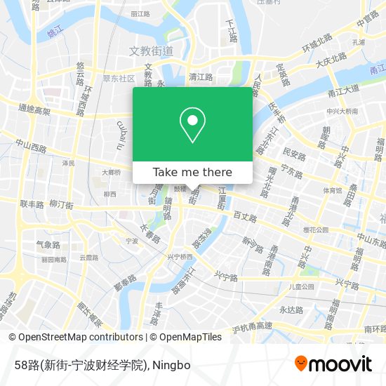 58路(新街-宁波财经学院) map