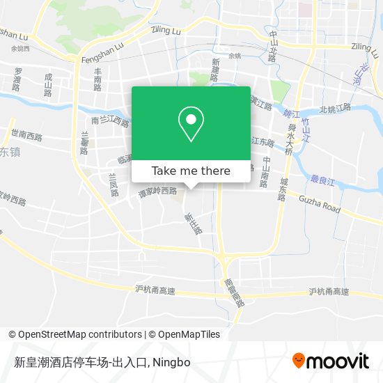 新皇潮酒店停车场-出入口 map