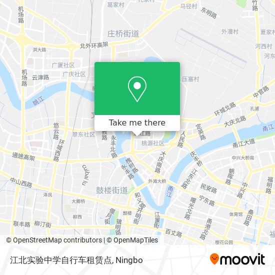 江北实验中学自行车租赁点 map