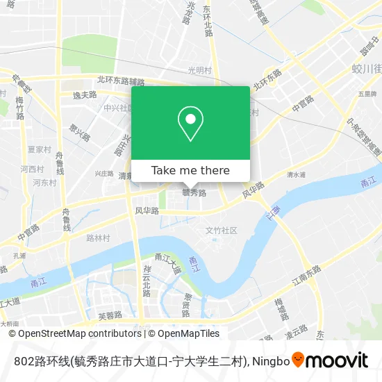 802路环线(毓秀路庄市大道口-宁大学生二村) map