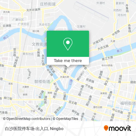 白沙医院停车场-出入口 map