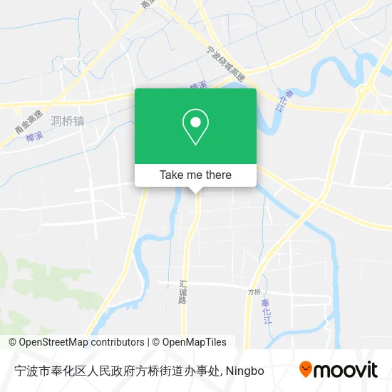 宁波市奉化区人民政府方桥街道办事处 map