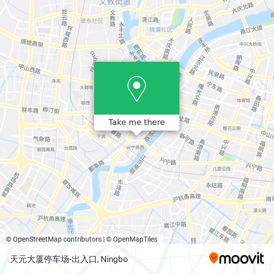 天元大厦停车场-出入口 map