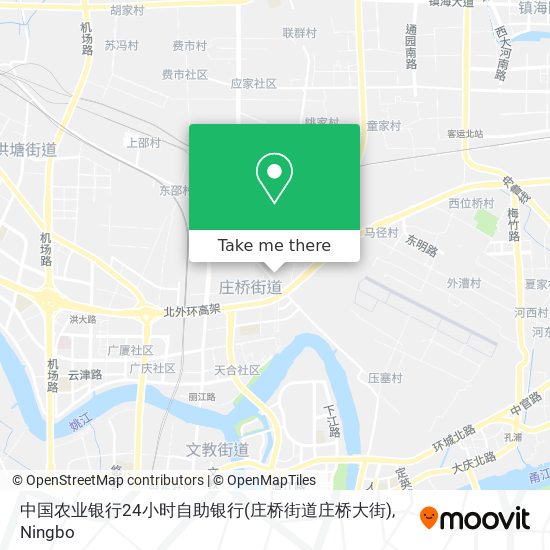 中国农业银行24小时自助银行(庄桥街道庄桥大街) map