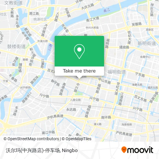 沃尔玛(中兴路店)-停车场 map
