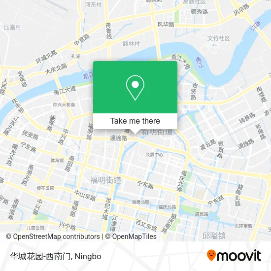 华城花园-西南门 map