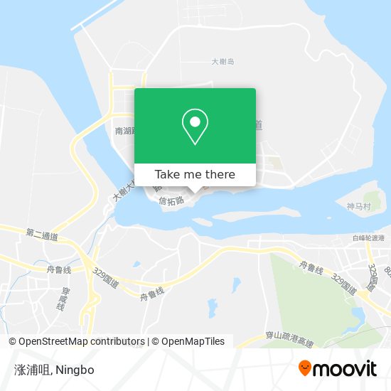涨浦咀 map