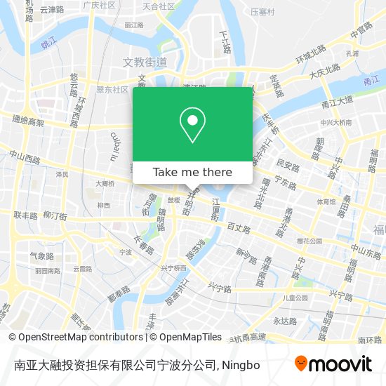 南亚大融投资担保有限公司宁波分公司 map