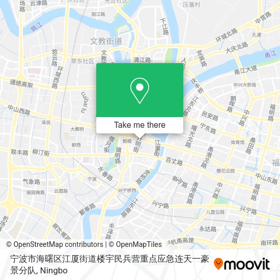 宁波市海曙区江厦街道楼宇民兵营重点应急连天一豪景分队 map