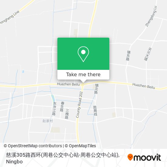 慈溪305路西环(周巷公交中心站-周巷公交中心站) map
