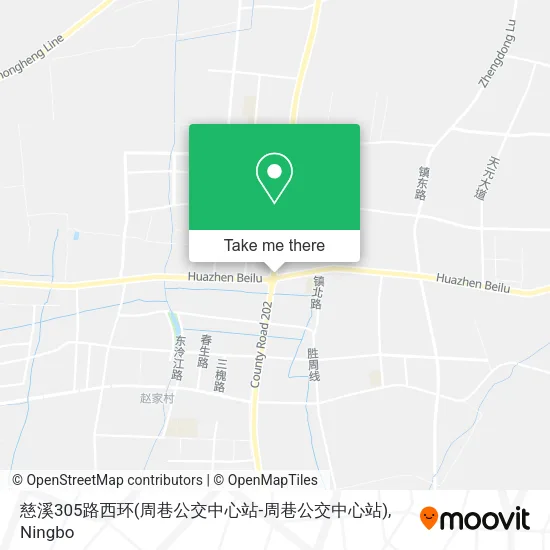 慈溪305路西环(周巷公交中心站-周巷公交中心站) map