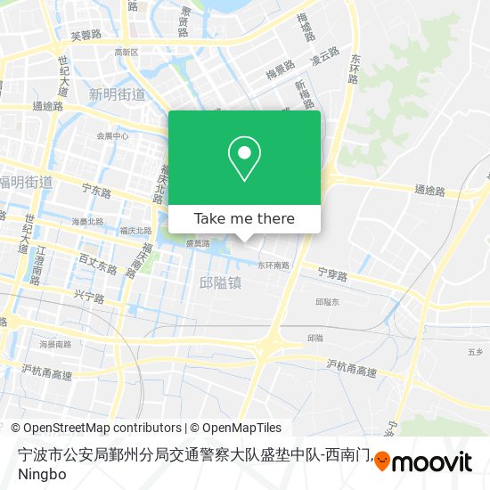 宁波市公安局鄞州分局交通警察大队盛垫中队-西南门 map