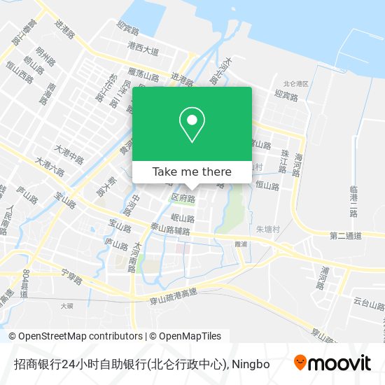 招商银行24小时自助银行(北仑行政中心) map