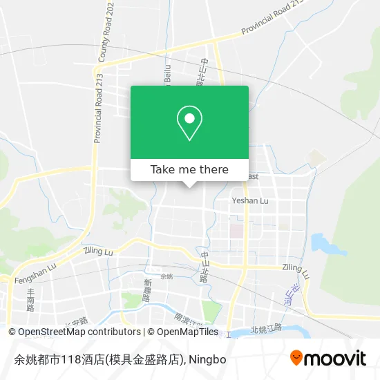 余姚都市118酒店(模具金盛路店) map
