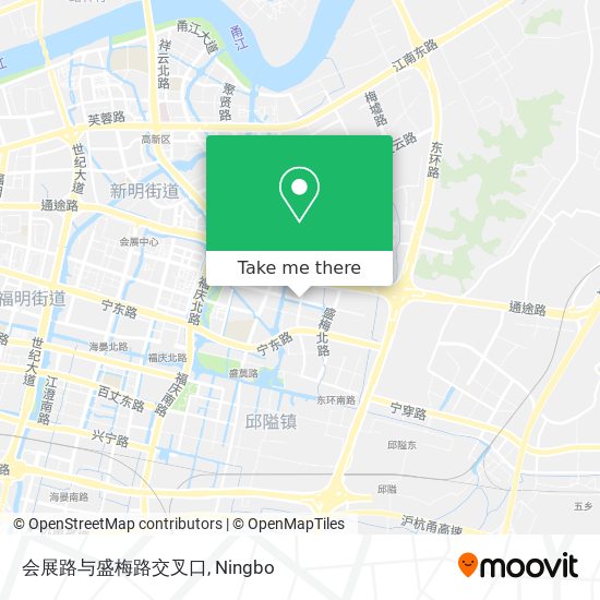 会展路与盛梅路交叉口 map