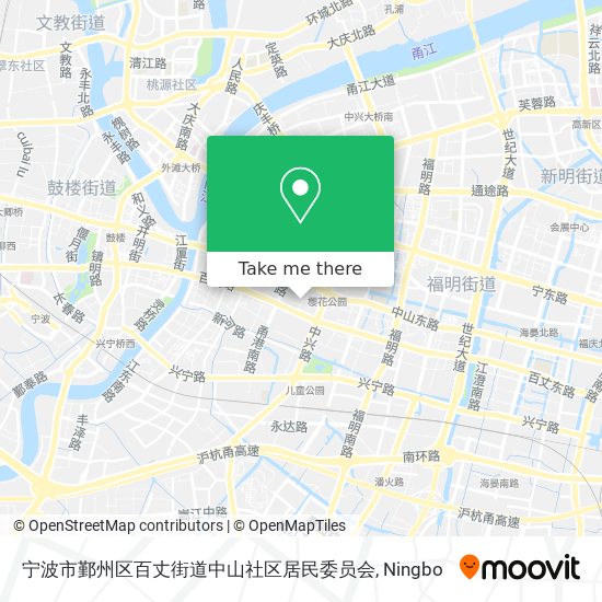 宁波市鄞州区百丈街道中山社区居民委员会 map