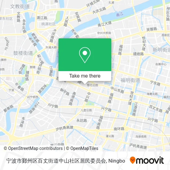 宁波市鄞州区百丈街道中山社区居民委员会 map