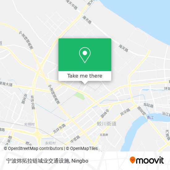 宁波炜拓拉链城业交通设施 map
