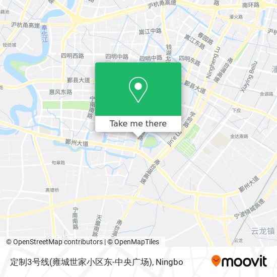 定制3号线(雍城世家小区东-中央广场) map