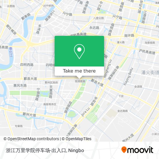 浙江万里学院停车场-出入口 map