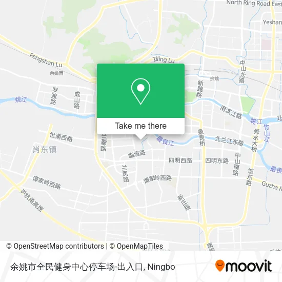 余姚市全民健身中心停车场-出入口 map
