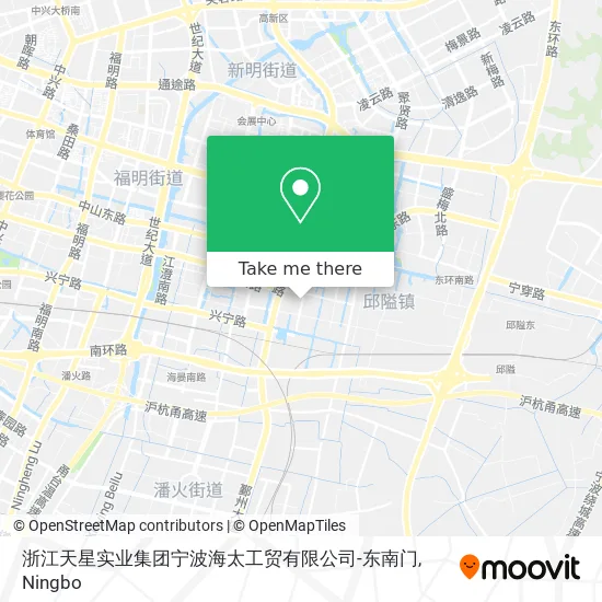 浙江天星实业集团宁波海太工贸有限公司-东南门 map