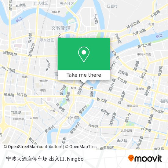 宁波大酒店停车场-出入口 map