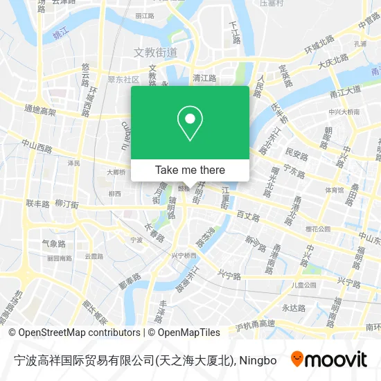 宁波高祥国际贸易有限公司(天之海大厦北) map